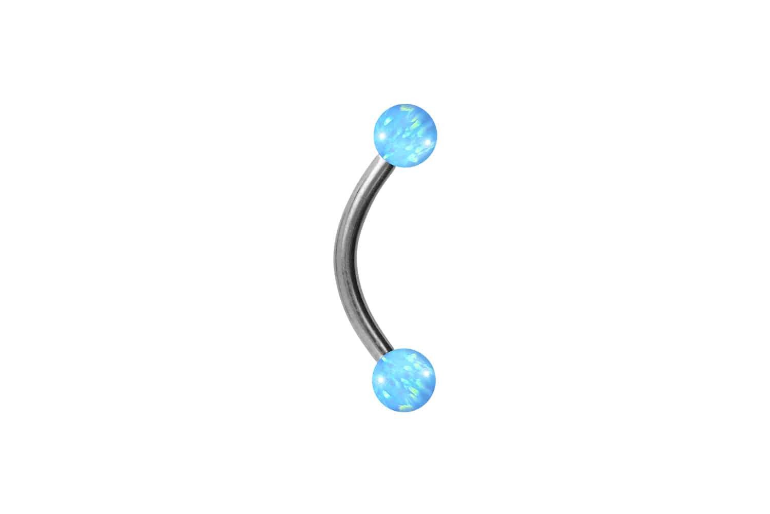 PIERCINGLINE Bauchnabelpiercing Chirurgenstahl Banane SYNTHETISCHE OPALE (Bananen, 1-tlg)