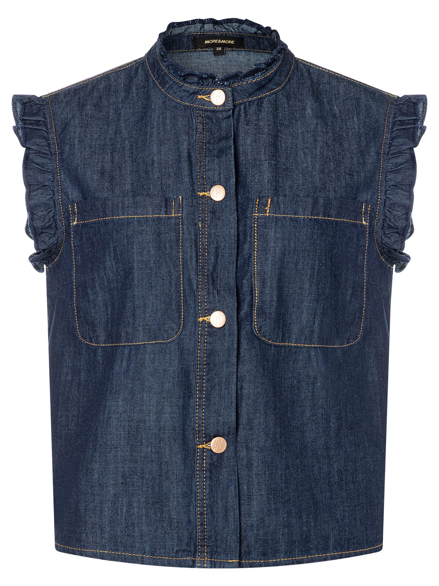 Rüschenbluse Jeansbluse