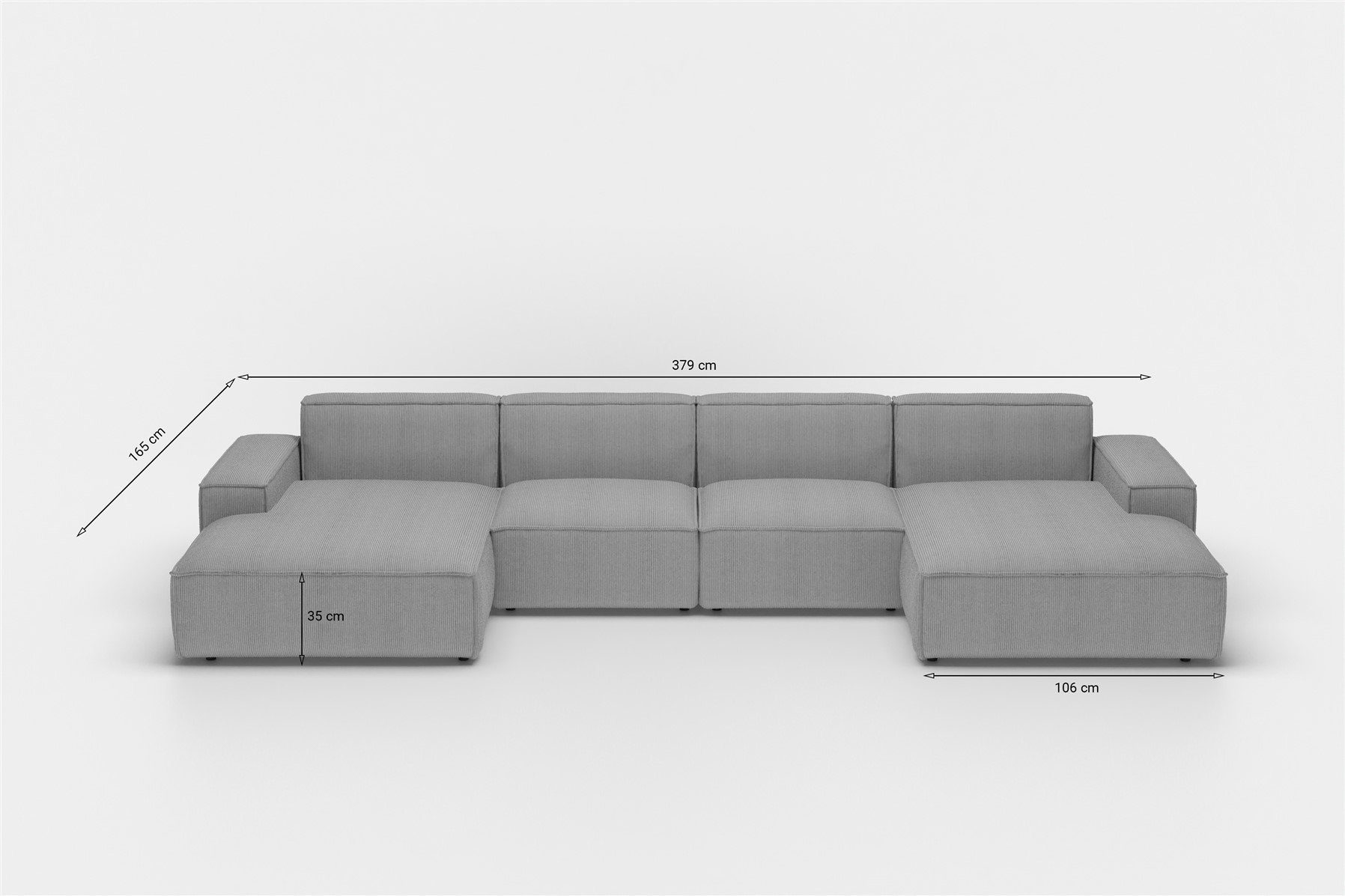 Fun Möbel Wohnlandschaft U-Form CELES, Breite günstig online kaufen