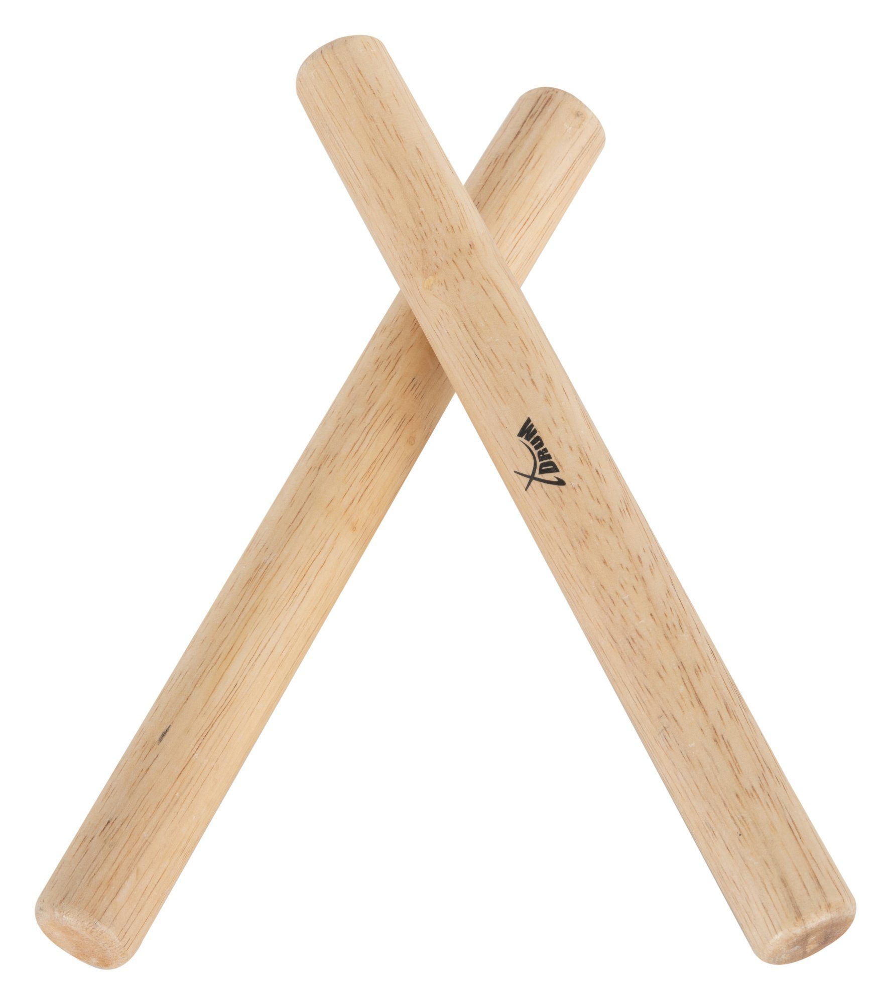 XDrum Claves Claves Gummibaum groß - Klangstäbe aus Gummibaum