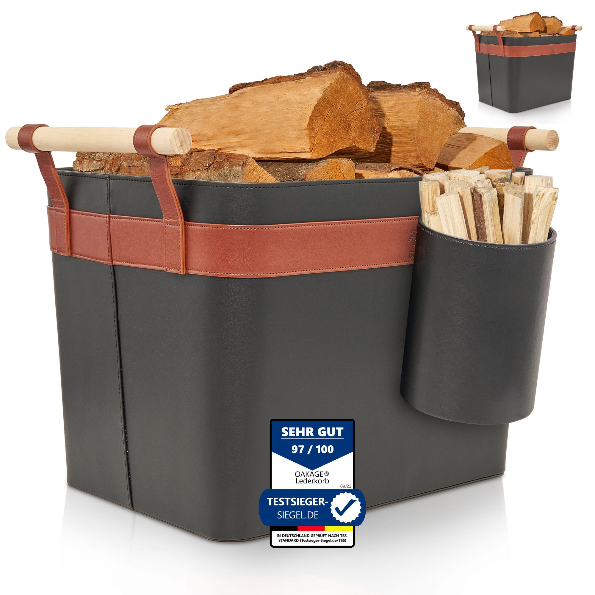 OAKAGE Kaminholzkorb Holzkorb für Kaminholz Groß günstig online kaufen