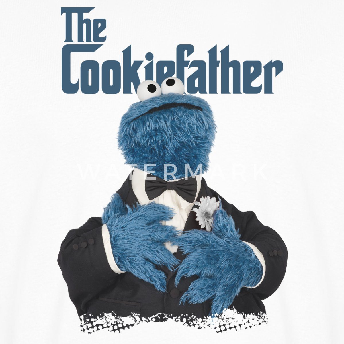 Spreadshirt T-Shirt Sesamstraße The Cookiefather Männer Premium T-Shirt (1-tlg)