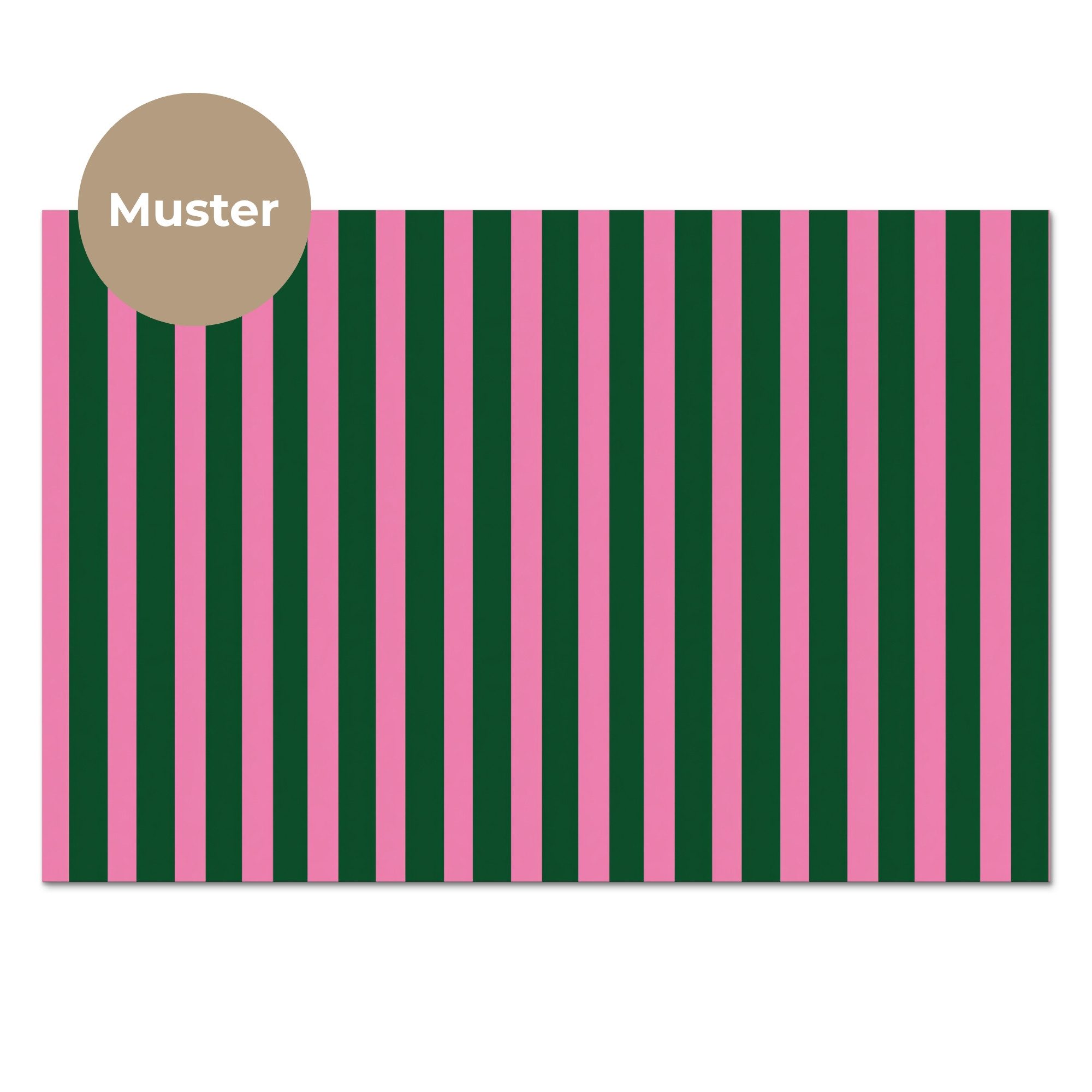 KitchenYeah Küchenrückwand Muster selbstklebend (keine Folie) Vertikale Streifen - Grün - Rosa, (1-tlg), Spritzschutz, Küche, Rückwand, Küchenwand, Küchenfront, 30x20 cm