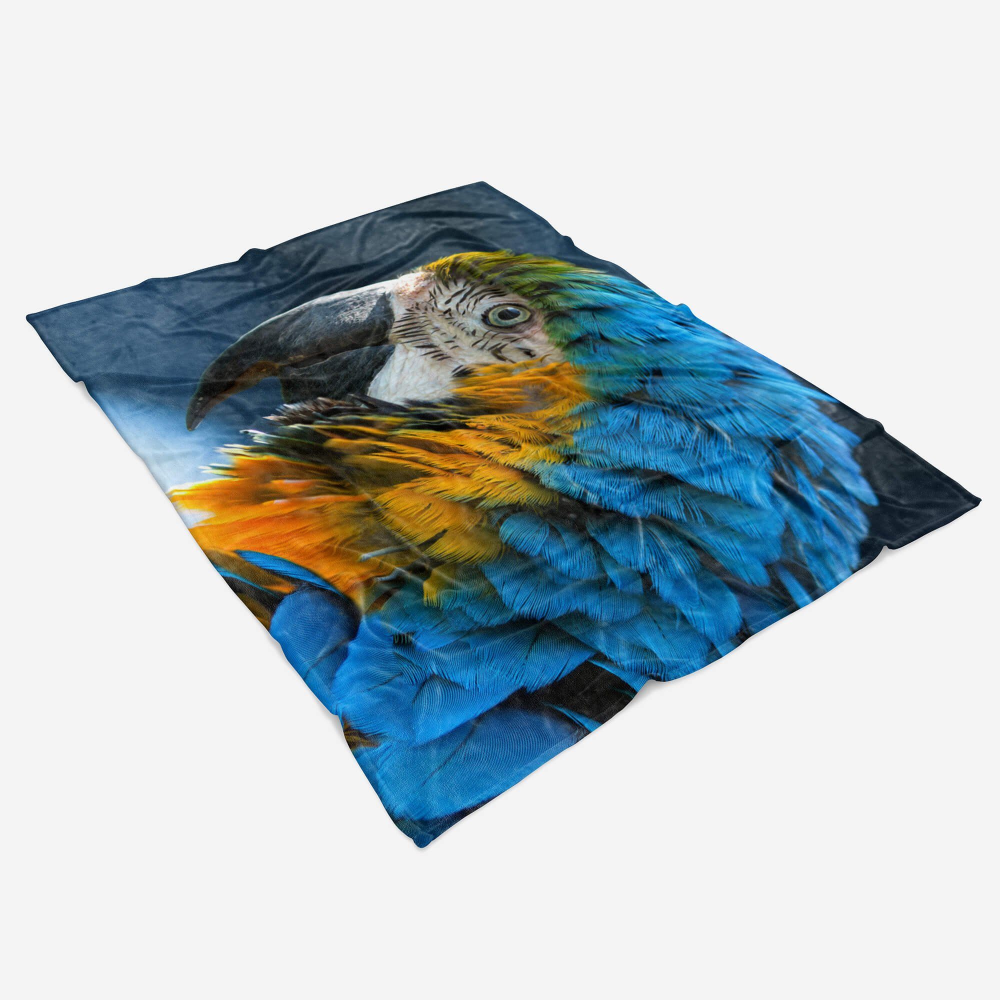 Handtuch Handtücher Kuscheldecke Saunatuch mit Sinus Exotisch Papagei Baumwolle-Polyester-Mix Strandhandtuch F, (1-St), Art Handtuch Tiermotiv