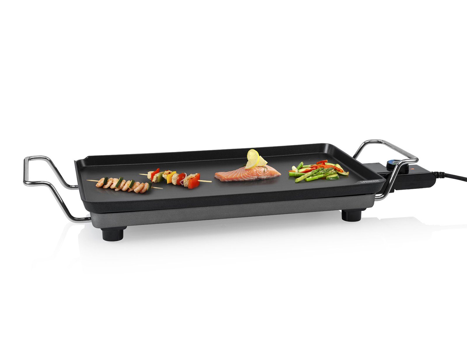 PRINCESS Teppanyakigrill, 2000 W, Japanischer Tischgrill für Zuhause 2-4 Personen Grillplatte 46x26cm