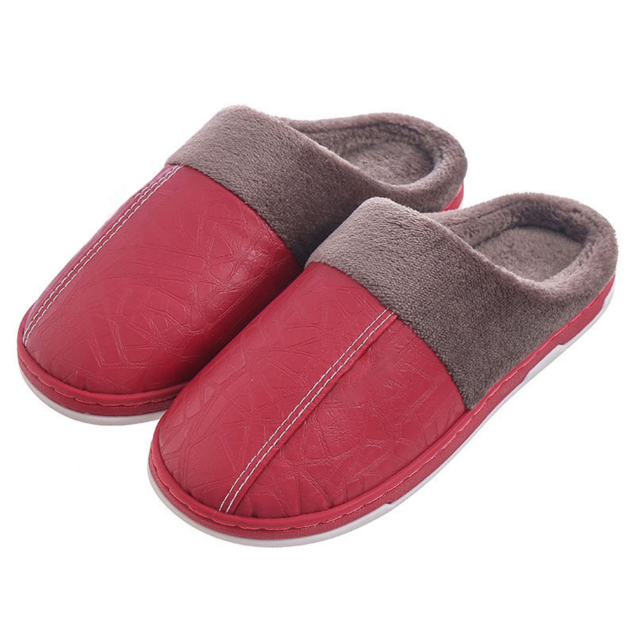GOLDEN Damen Herren Komfort Memory Foam Hausschuhe Damen Plüsch Fleece Plüsch Hausschuhe