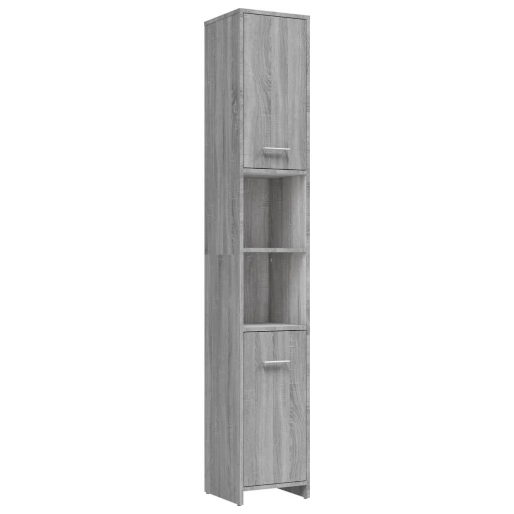 Mehrzweckschrank NA Badezimmerschrank Hochschrank Regal Nischenschrank Grau Sonoma 30x3