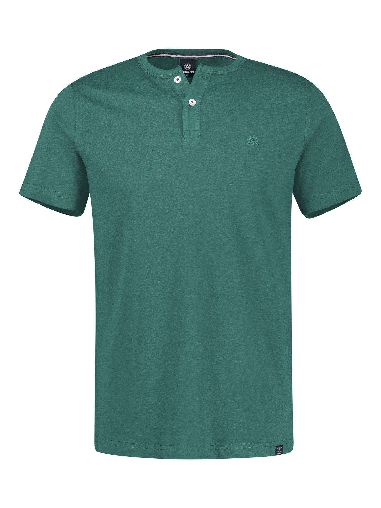LERROS T-Shirt T-Shirt mit Rundhalsausschnitt und Knopfleiste günstig online kaufen