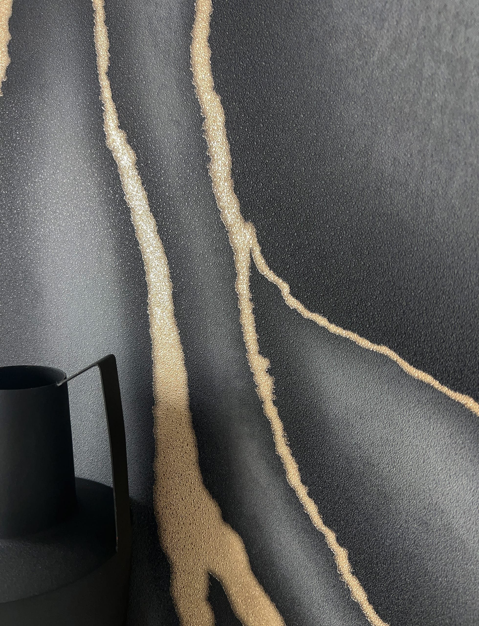 Newroom Vliestapete, Schwarz Tapete Modern Marmor günstig online kaufen