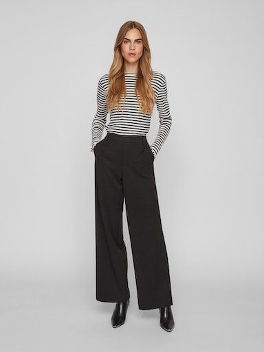 Vila Anzughose VIVARONE HW WIDE PANT - NOOS Materialmix, slim fit – Bild 3 von 5