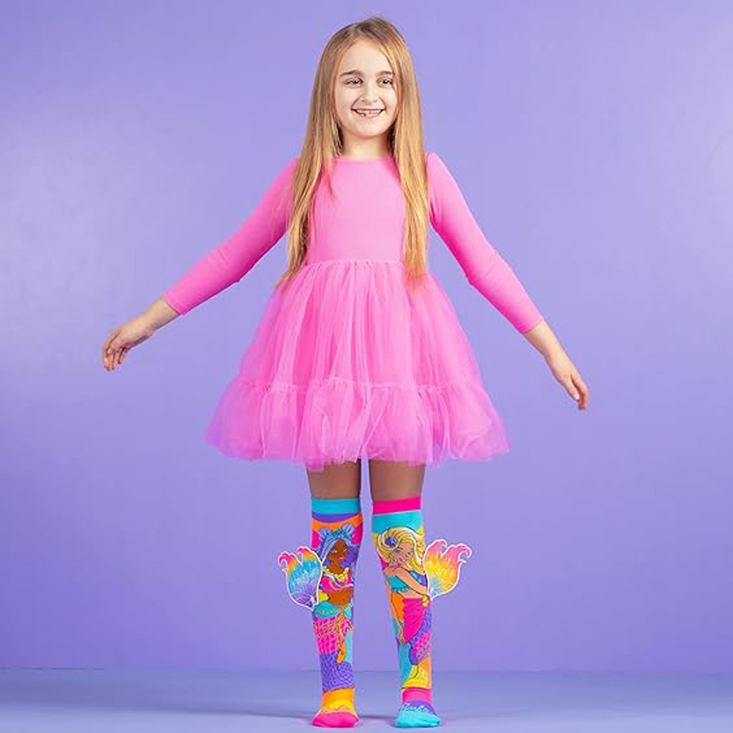 Heinrich Bauer Socken Barbie Meerjungfrauen Socken mit 3D-Flossen Bunt – Bild 3 von 5