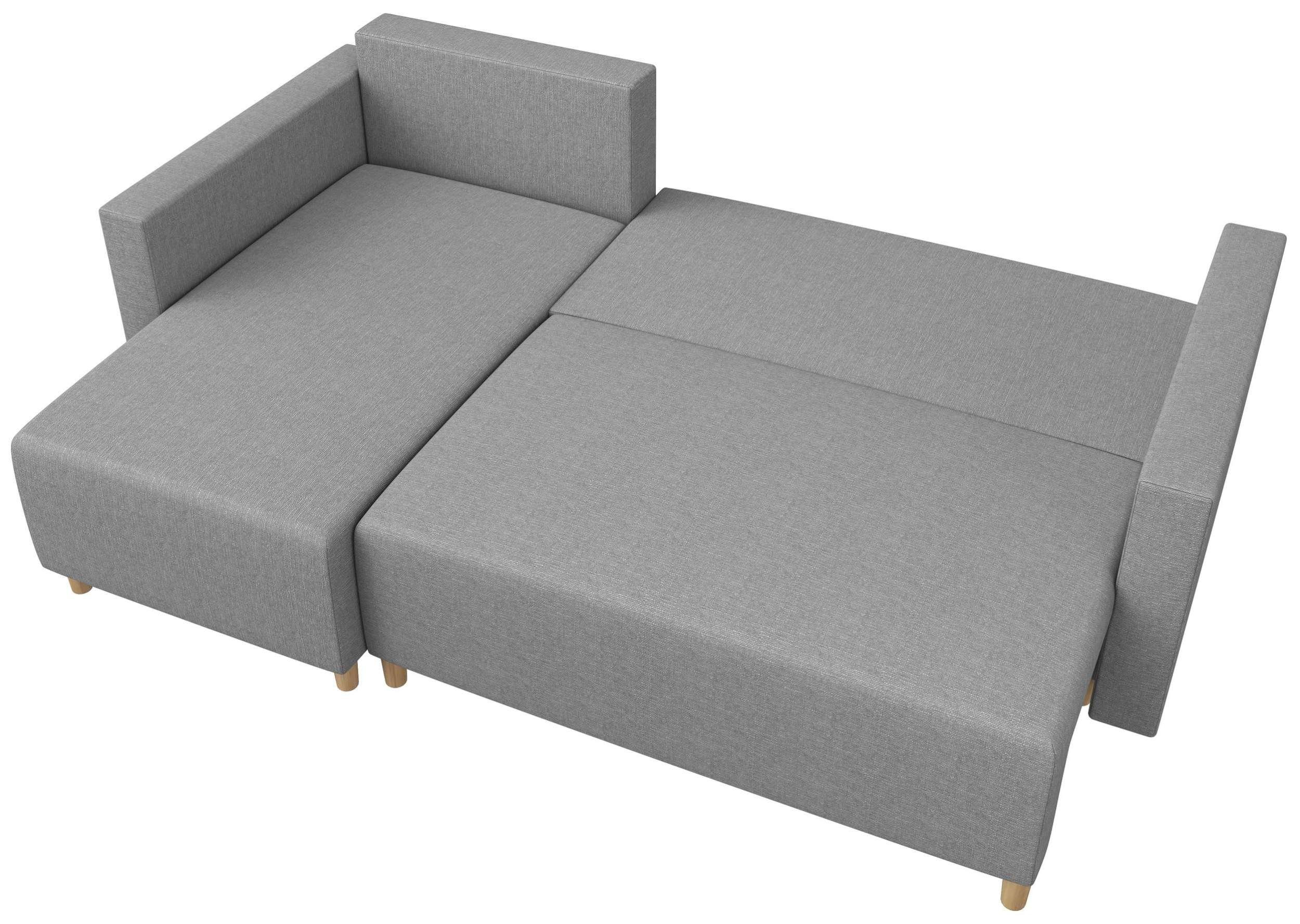 L-Form, Design mit mane Bettkasten, im Bettfunktion Livenza, Stylefy Klassisch Eckcouch, stellbar, frei Bonellfederkern, rechts oder bestellbar, Raum Ecksofa mit links und