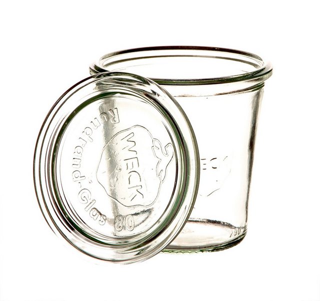 WECK Einmachglas “6x Sturzglas 290ml RR 80 Glas Weckglas Rundrandglas Einweckglas”, Glas, (6-tlg)