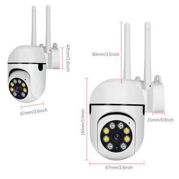 Hikity HD Vollfarbe Nachtsicht Smart 5G WIFI Überwachungskamera Überwachungskamera (Innenraum Innenhof Fabrik, Infrarot-Nachtsichtgerät)