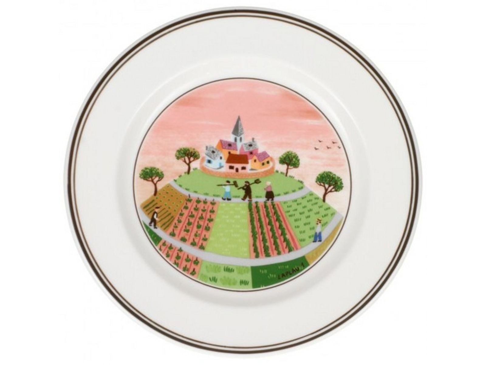 Villeroy & Boch Brotteller Design Naif Brotteller Dörfchen 17 cm