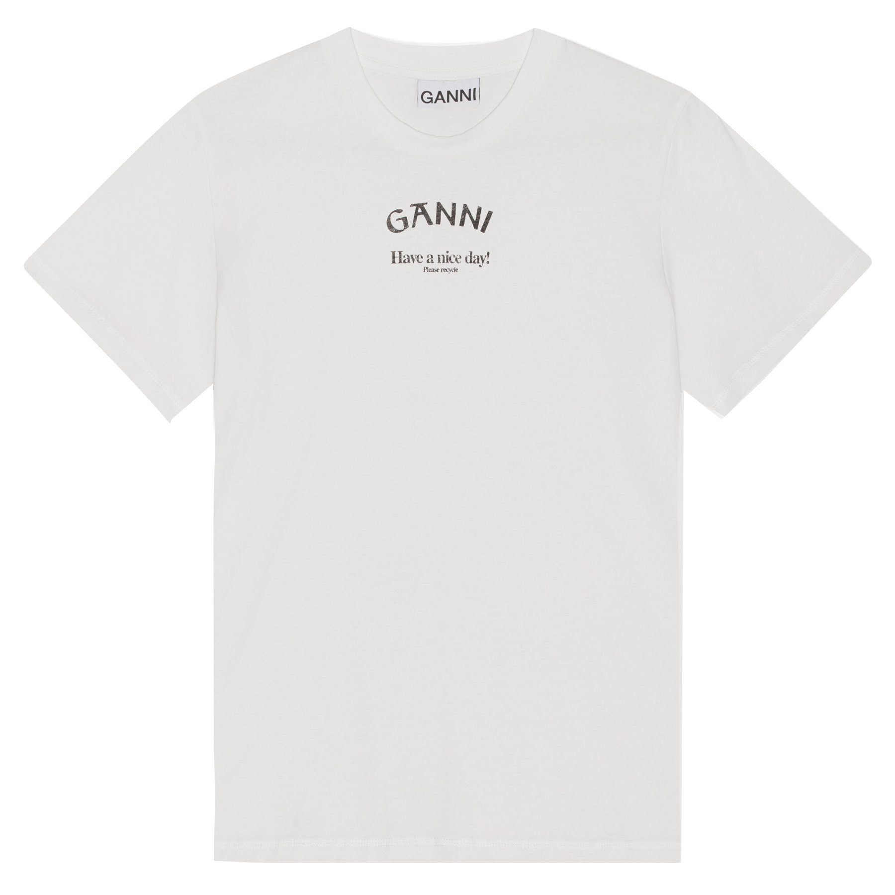 GANNI T-Shirt T-Shirt O-NECK aus Bio-Baumwolle