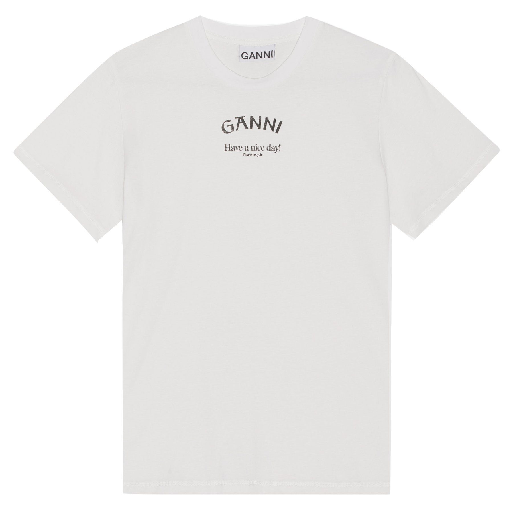 GANNI T-Shirt T-Shirt O-NECK aus Bio-Baumwolle günstig online kaufen