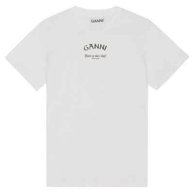 GANNI T-Shirt T-Shirt O-NECK aus Bio-Baumwolle