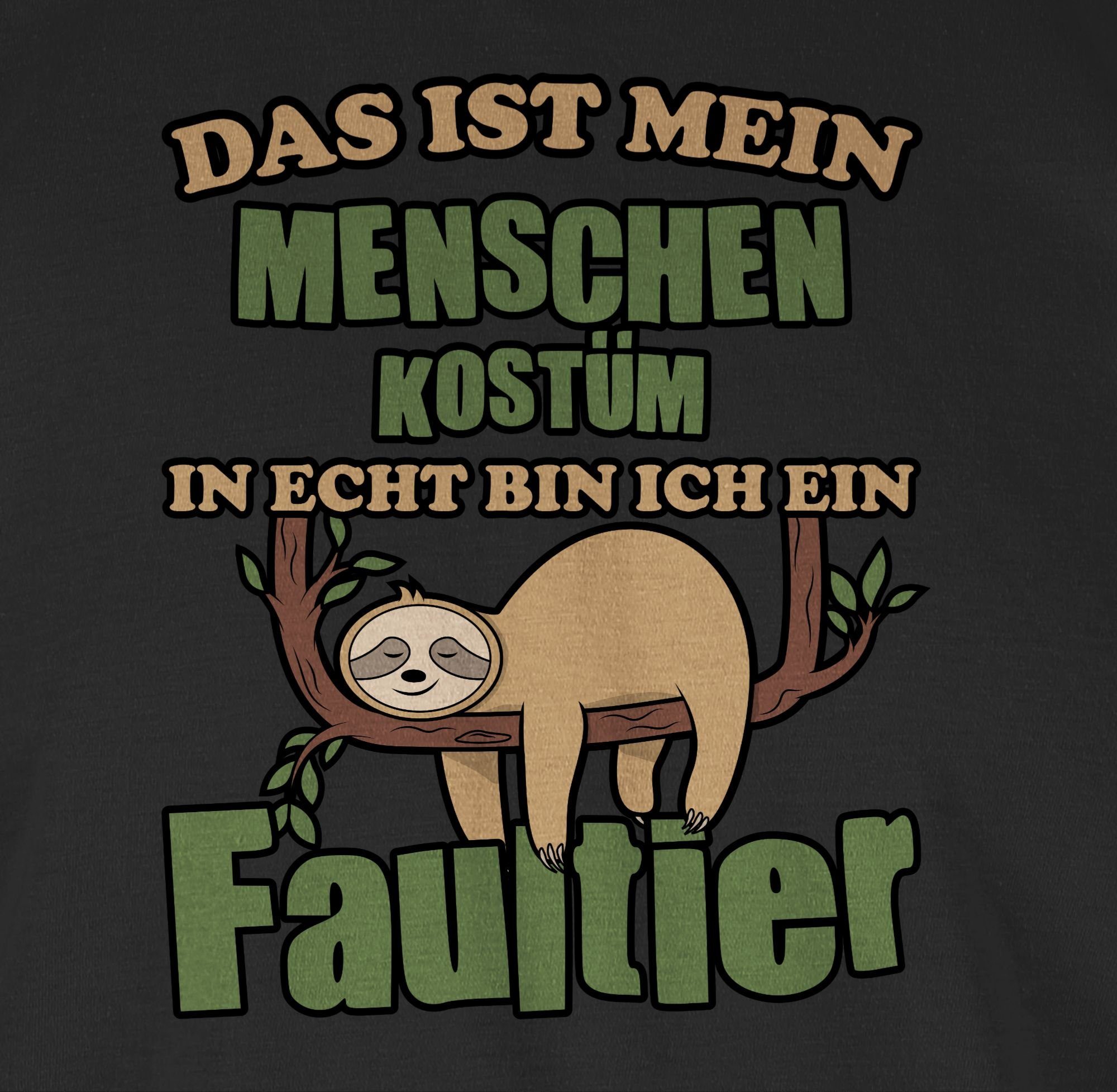 Shirtracer T-Shirt Das ist mein Menschen Kostüm in echt bin ich ein Faultier I Fastnacht Karneval & Fasching