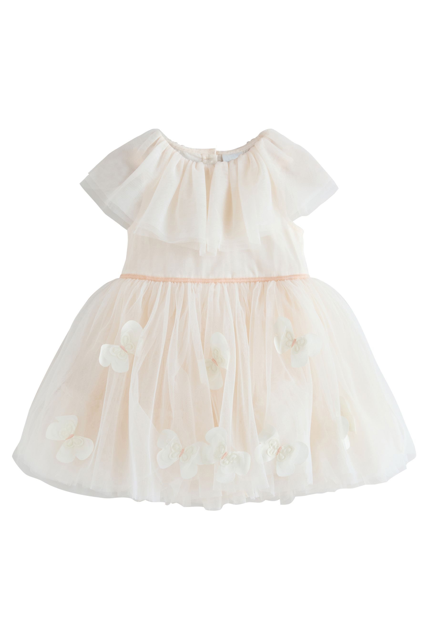 Next Tüllkleid Mesh-Kleid mit Rüschenkragen (1-tlg)