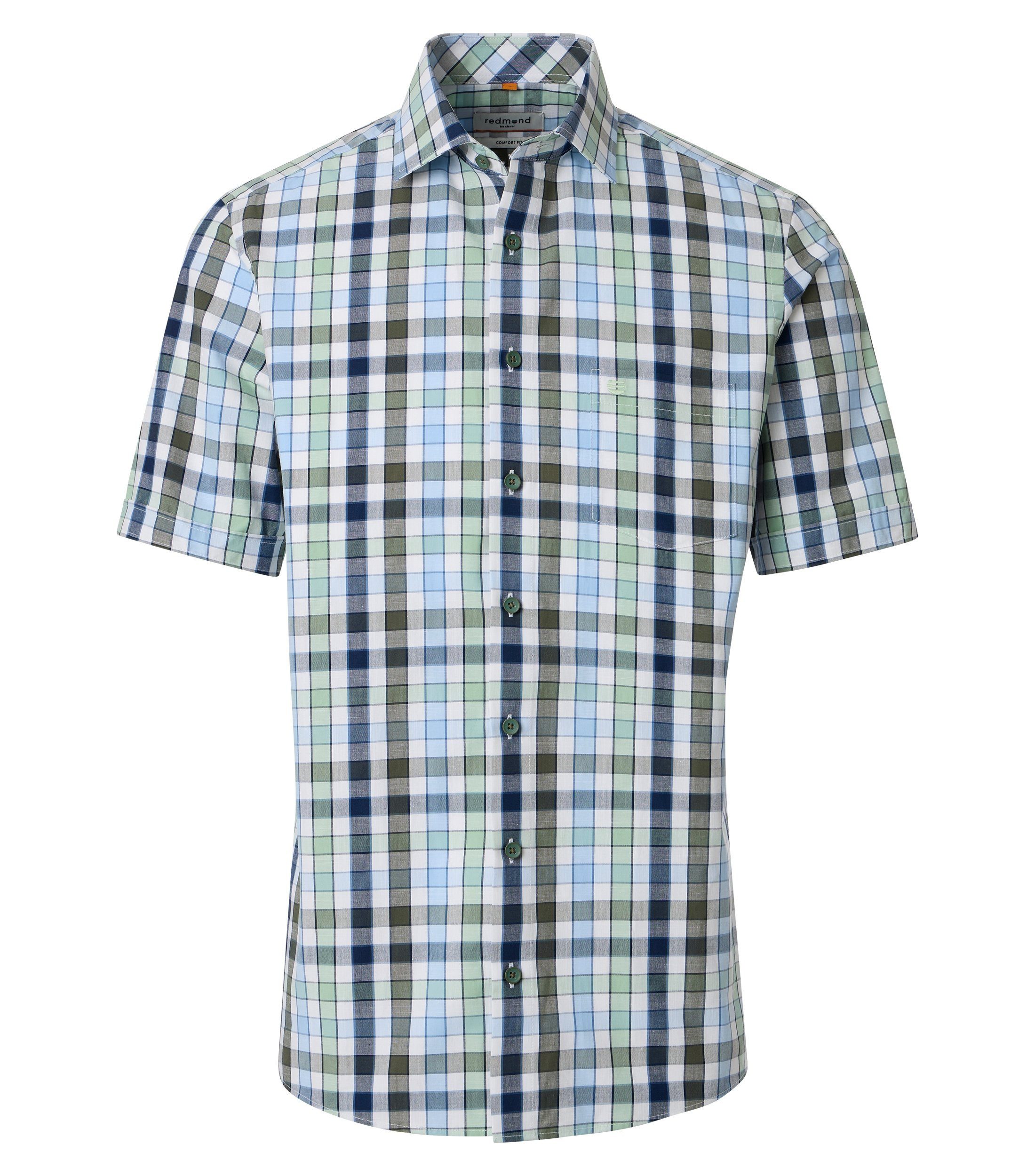Redmond Kurzarmhemd kariert Modern Fit