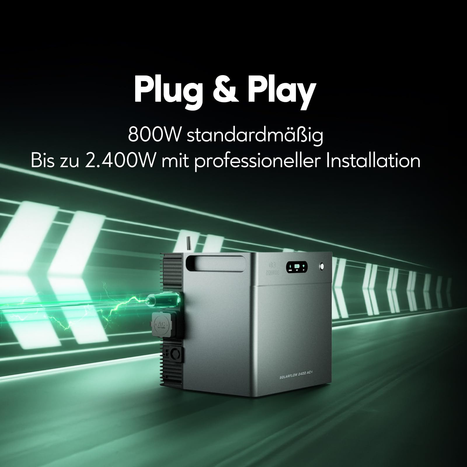 ZENDURE SuperCharged Balkonkraftwerk Zendure SolarFlow 2400 AC+ Speicher für Balkonkraftwerk 2,4kWh