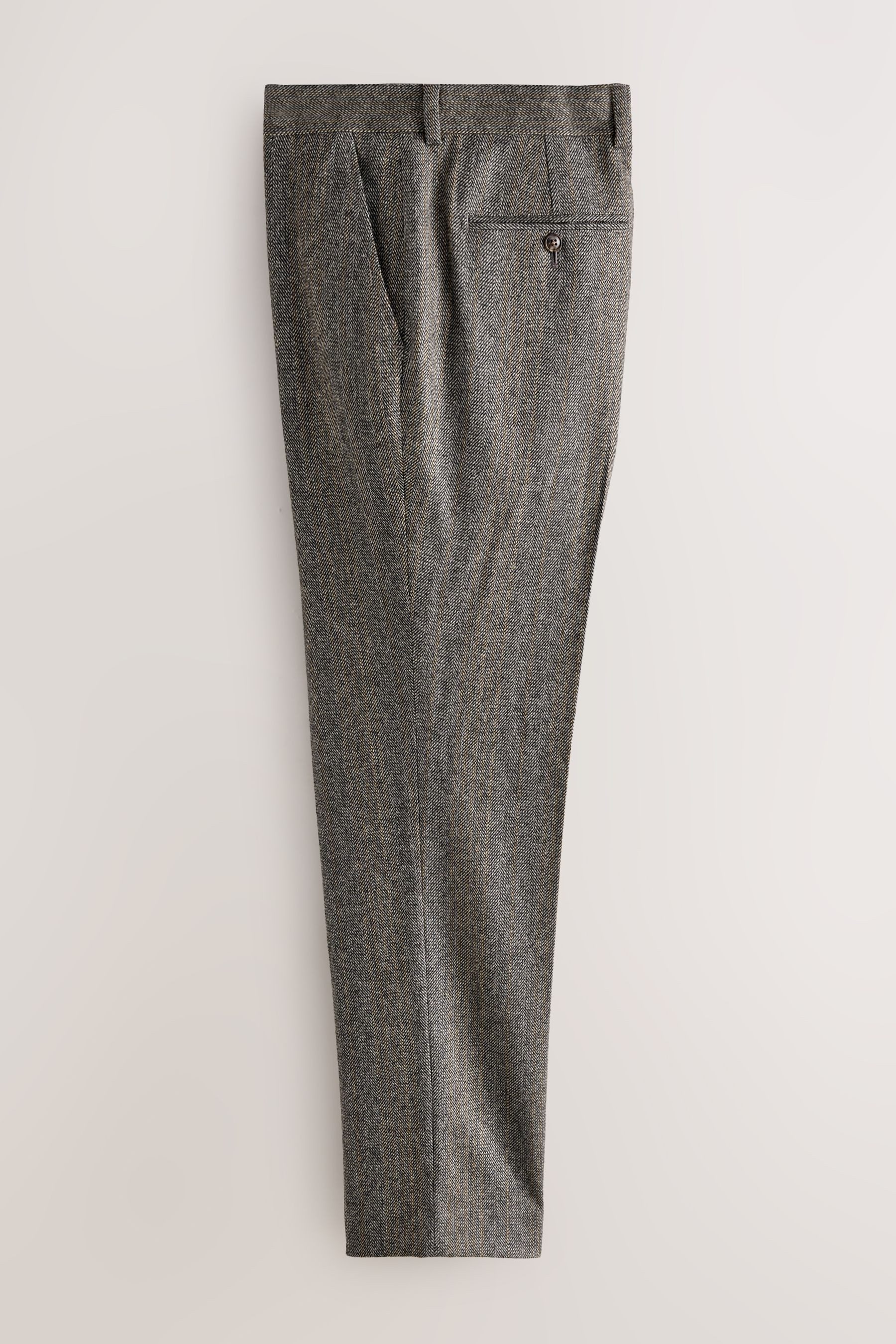 Next Anzughose Slim Fit Anzughose mit Fischgrätstreifen (1-tlg)