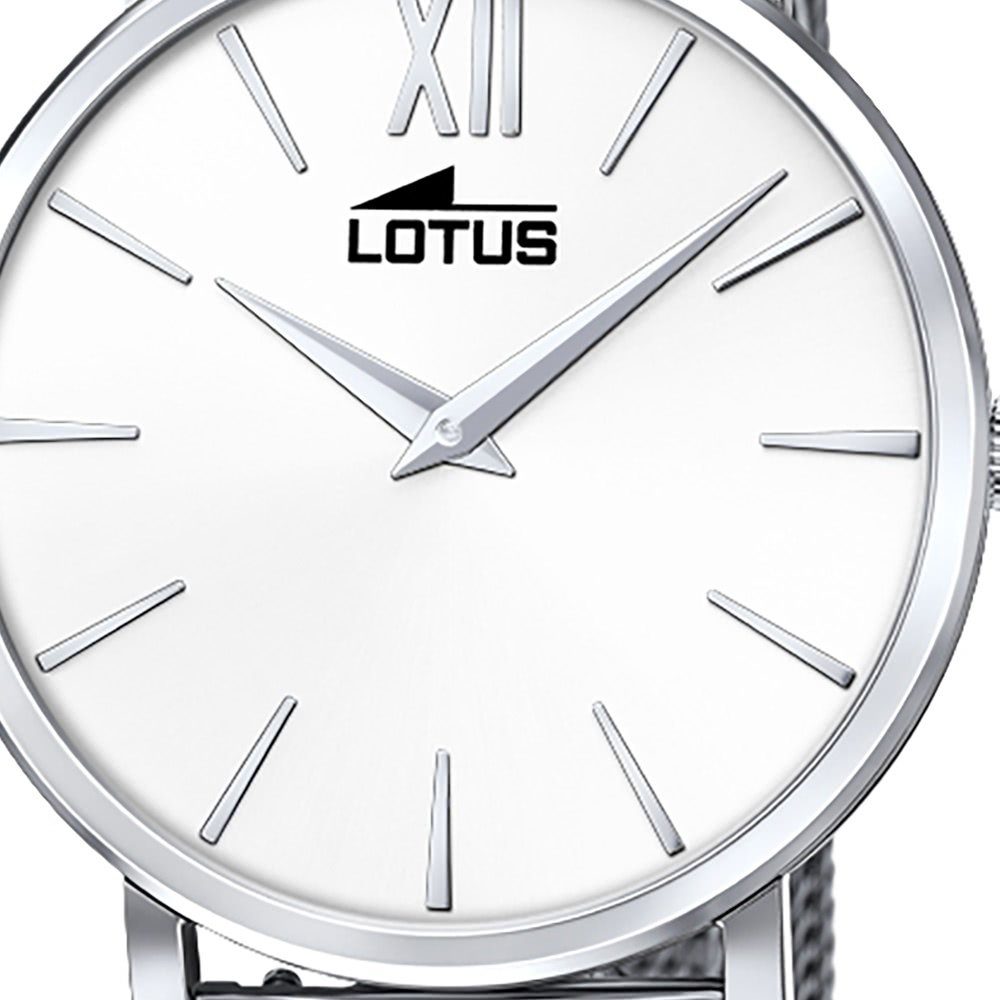 Lotus Quarzuhr Lotus Damen Armbanduhr Edelstahlarmband 38mm) rund, silber mittel Damenuhr Smart Casual, (ca