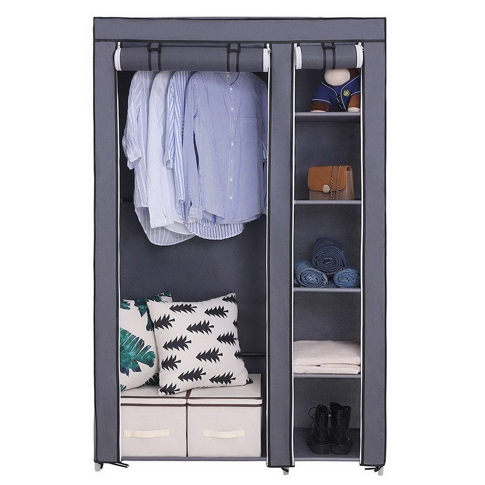 VINGLI Stoffschrank Kleiderschrank Stoff, 110 x 45 x 170 cm, Faltbar Stoffs günstig online kaufen