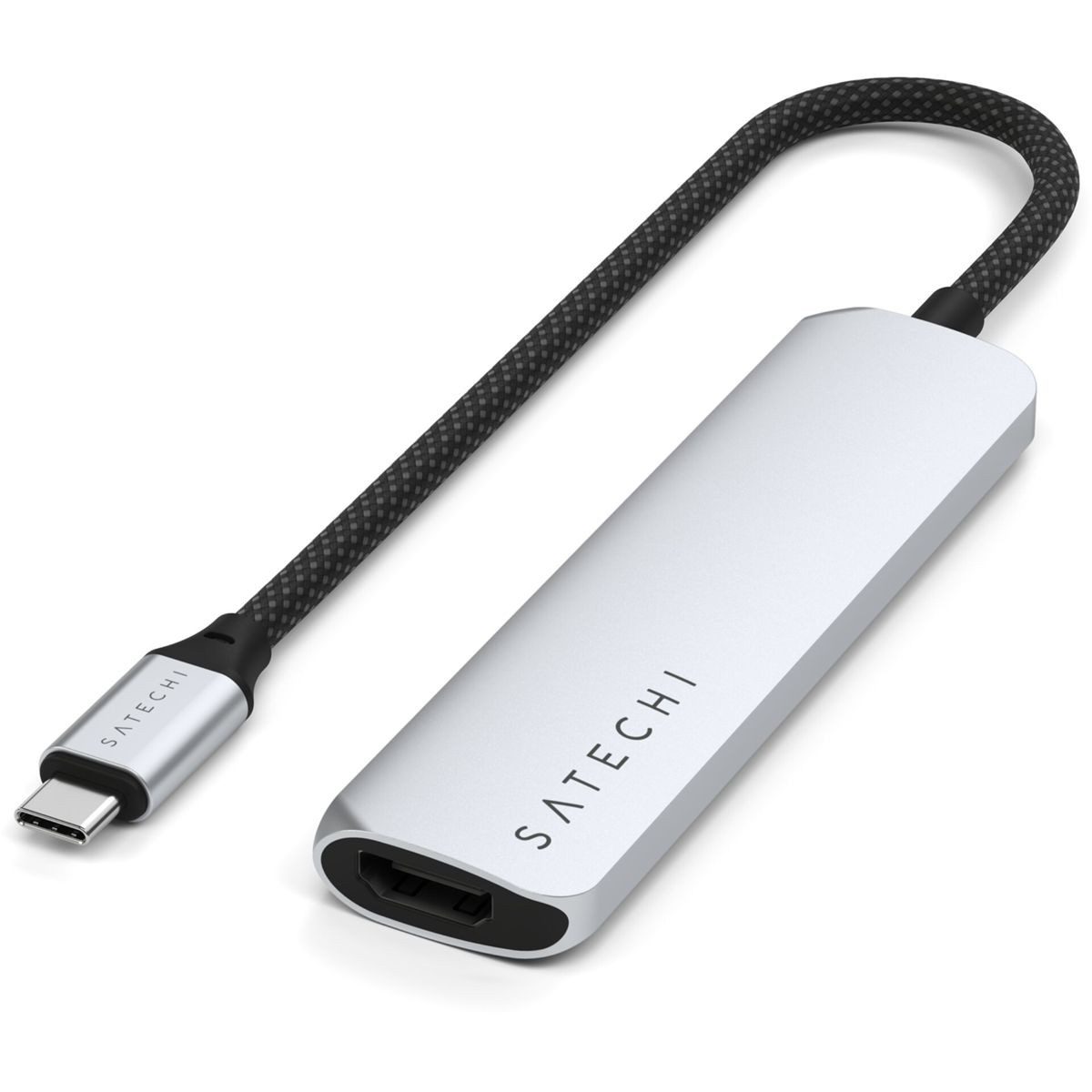 Satechi USB-C 4-in-1 Slim Multiport Adapter 4K Silver Netzwerk-Switch