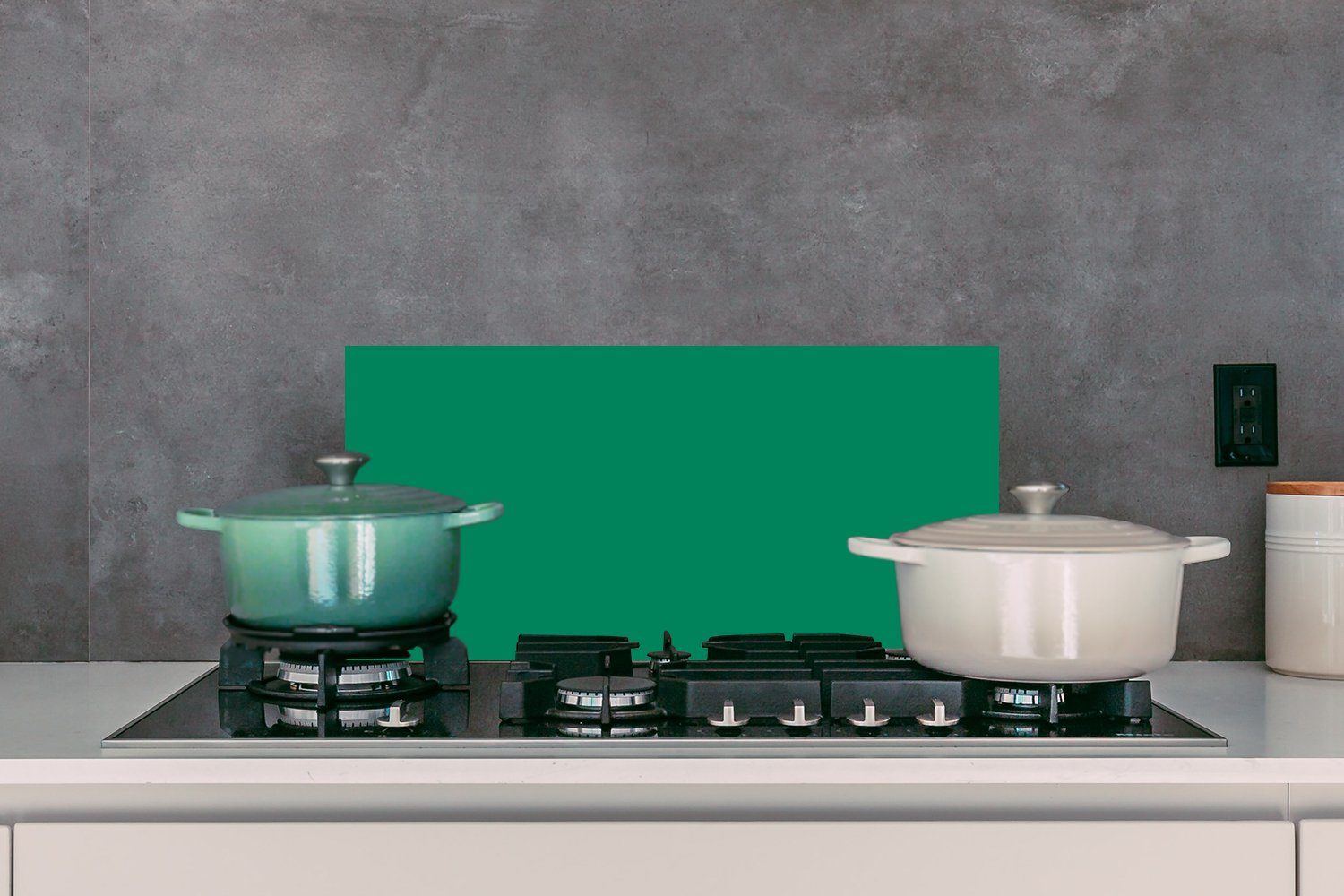 MuchoWow Küchenrückwand Grün Farben, cm, - Wald 60x30 - (1-tlg), Küchen und gegen Schmutzflecken Wandschutz, Fett für