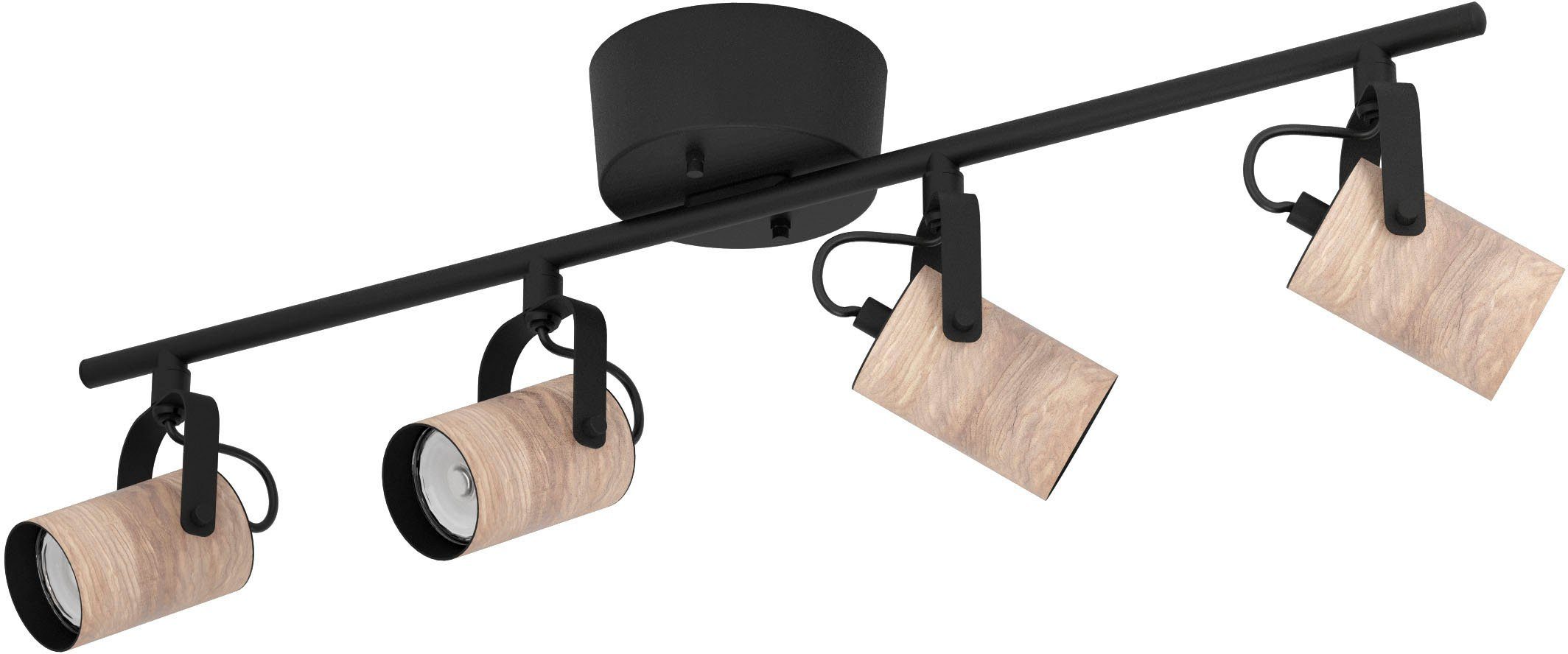 EGLO Deckenspot CAYUCA, Leuchtmittel wechselbar, ohne Leuchtmittel, Deckenspot in schwarz aus Stahl - inkl. GU10 - 3W