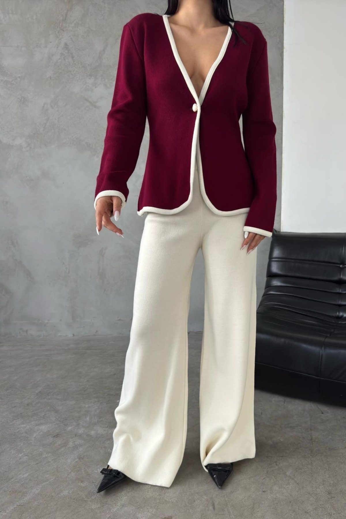 WOMAN VISION Blusentop Strickwaren-Set (Oberteil und Hose): Hochgeschnitten günstig online kaufen