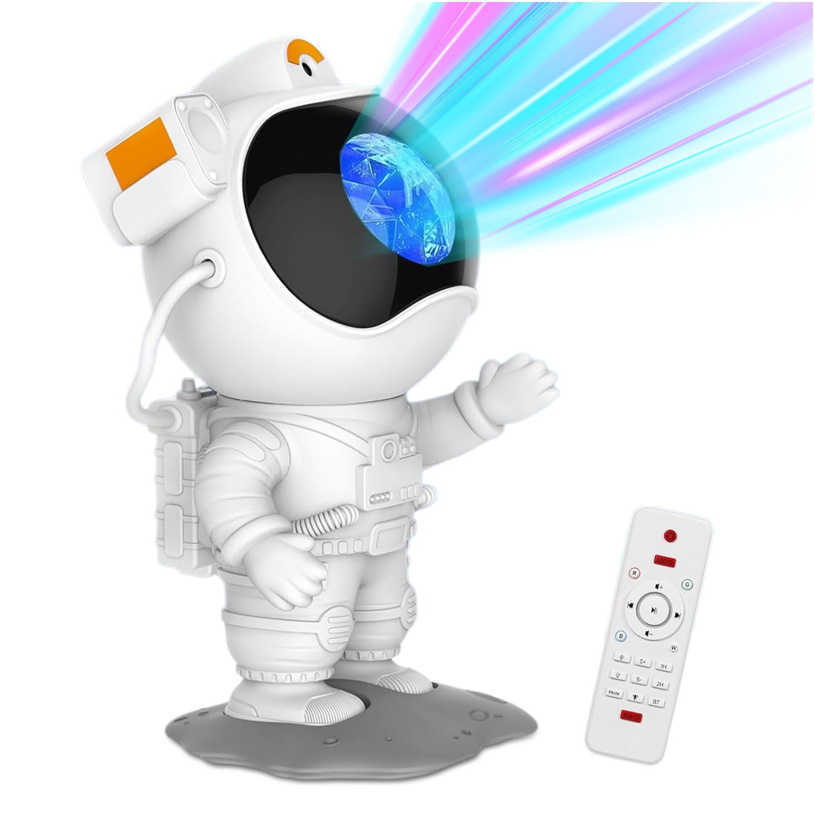 MUPOO Projektionslampe LED Nachtlicht Astronaut Projektor,Sternenprojektor Galaxie, Bluetooth-Lautsprecher