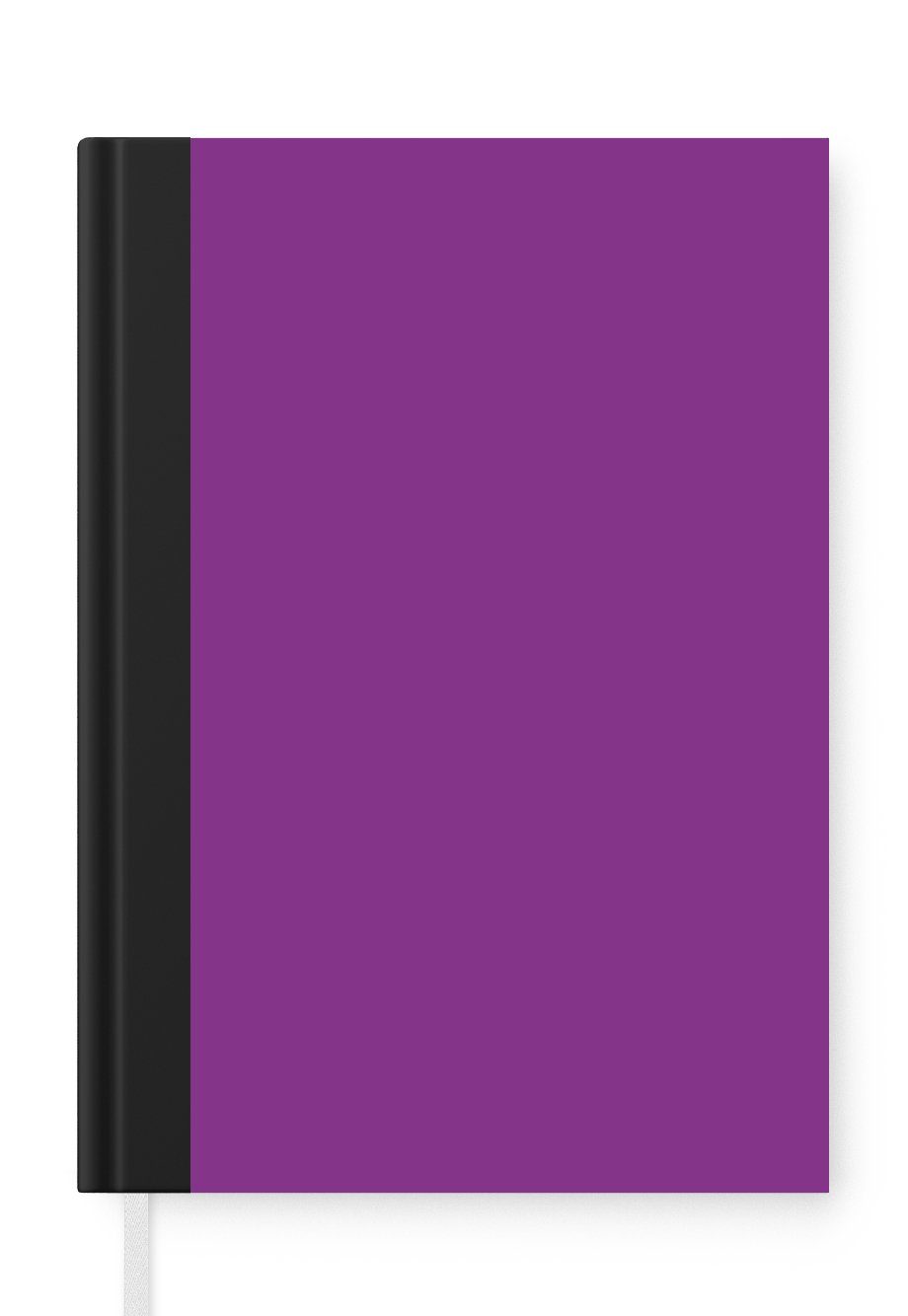 Farben A5, Notizbuch - 98 Seiten, Merkzettel, Notizheft, Tagebuch, Lila Journal, MuchoWow - Unifarben, Haushaltsbuch