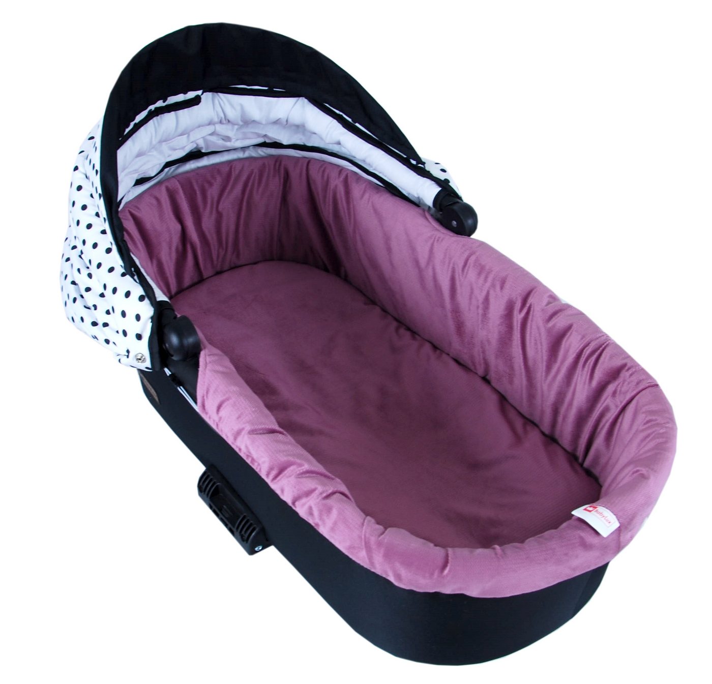 BabyLux Kinderwagen-Bezug BABYLUX Nestchen für Kinderwagen BABYWANNE + Matratze 2 Tlg Set, W107 Velvet Altrosa
