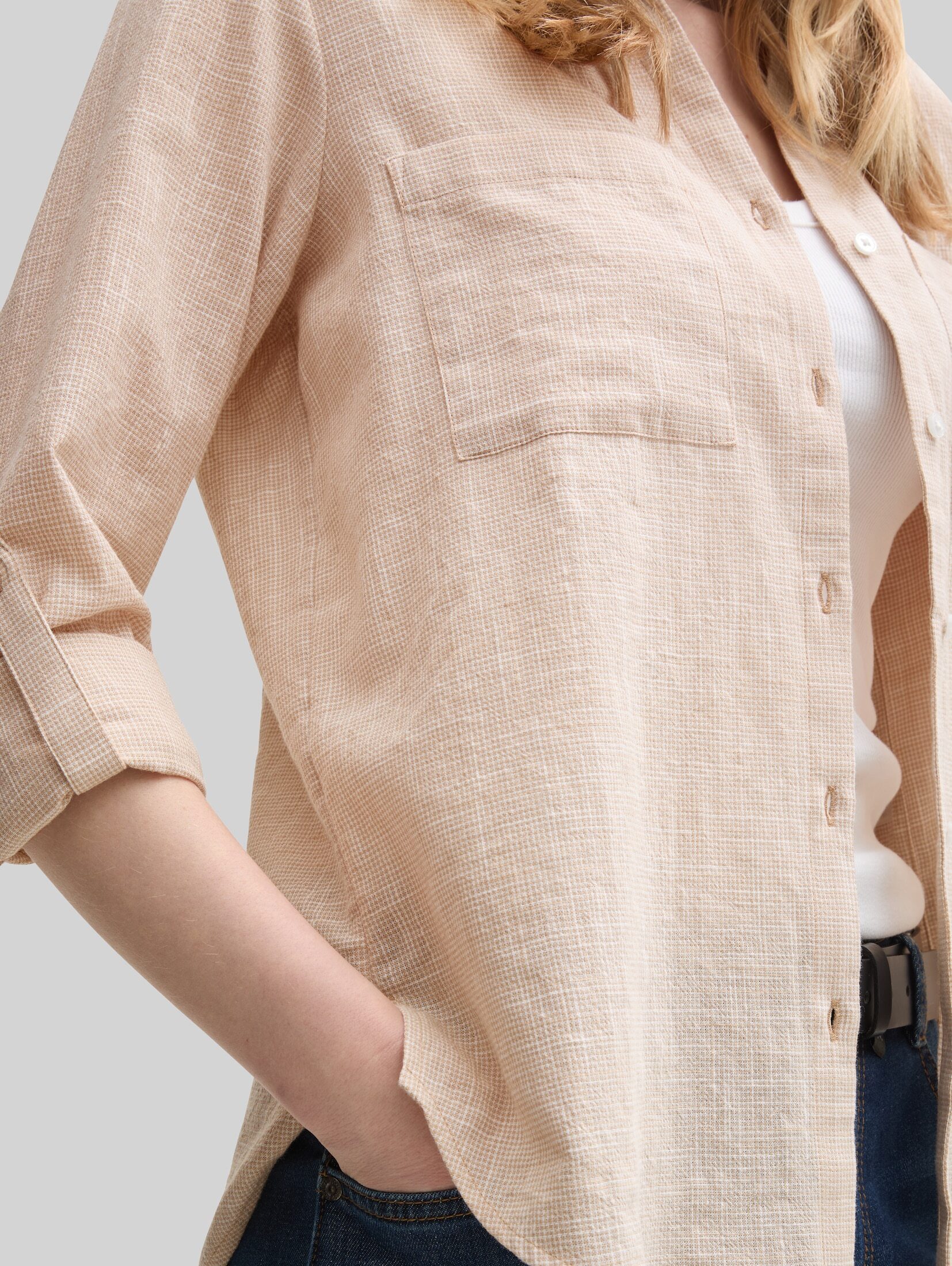 TOM TAILOR Langarmbluse Blusen & Shirts Bluse mit Brusttaschen