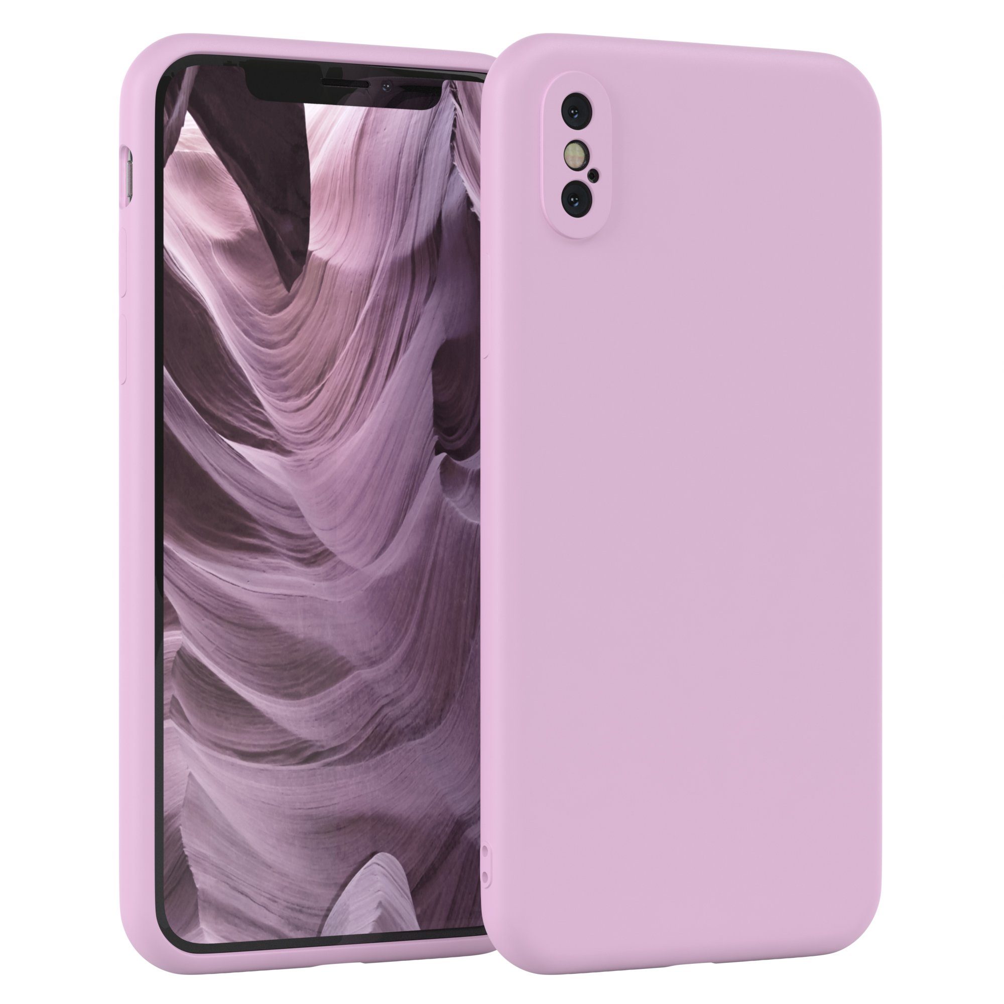 EAZY CASE Handyhülle TPU Hülle für Apple iPhone XS Max 6,5 Zoll, Hülle mit Kameraschutz handycover Soft Smart Slimcover Lila / Flieder