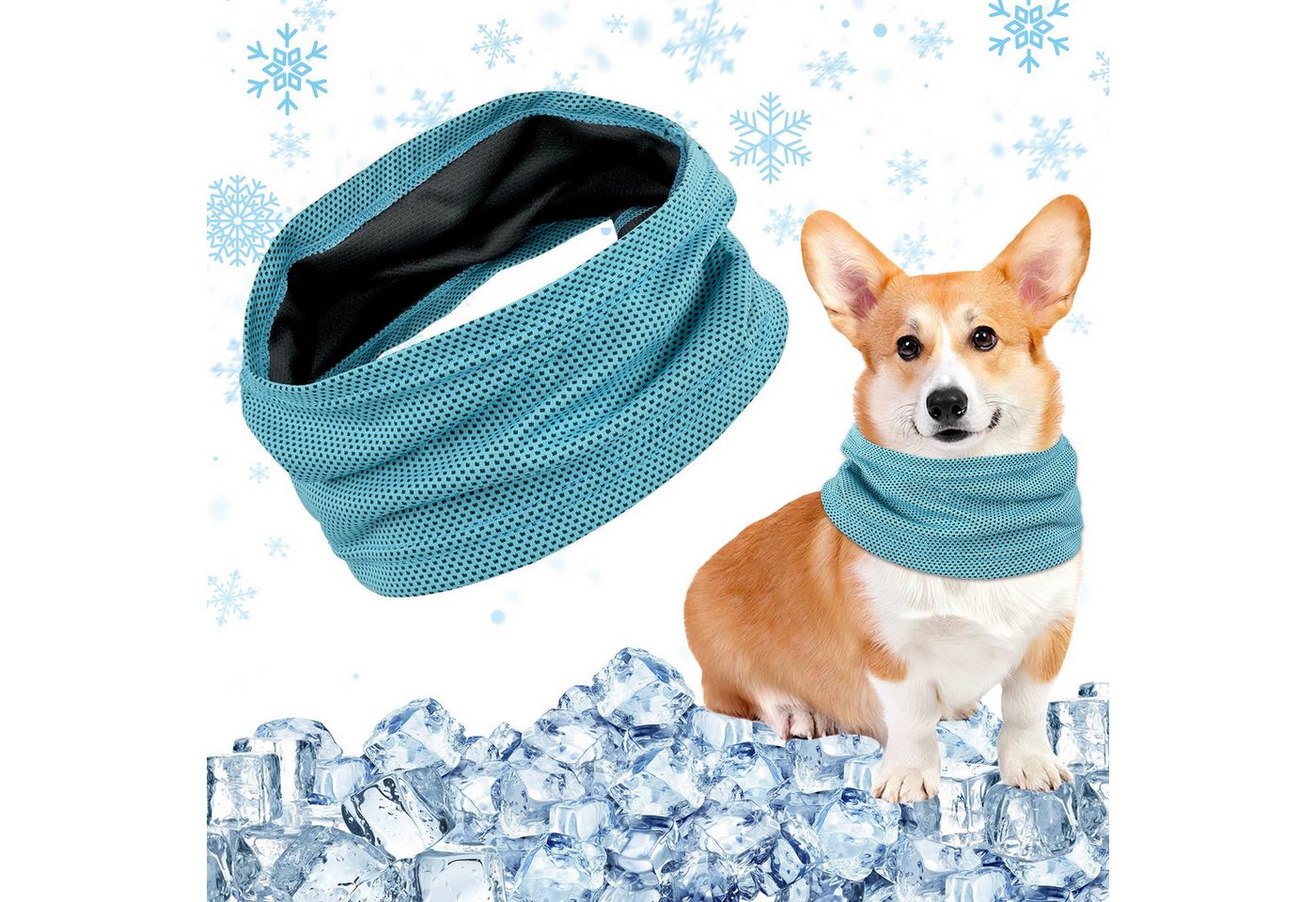 Srvillg Tier-Halstuch Hunde Kühlhalsband – kühlender Hundeschal, Cooling Bandana für Sommer, Hund Halstuch gegen Hitze