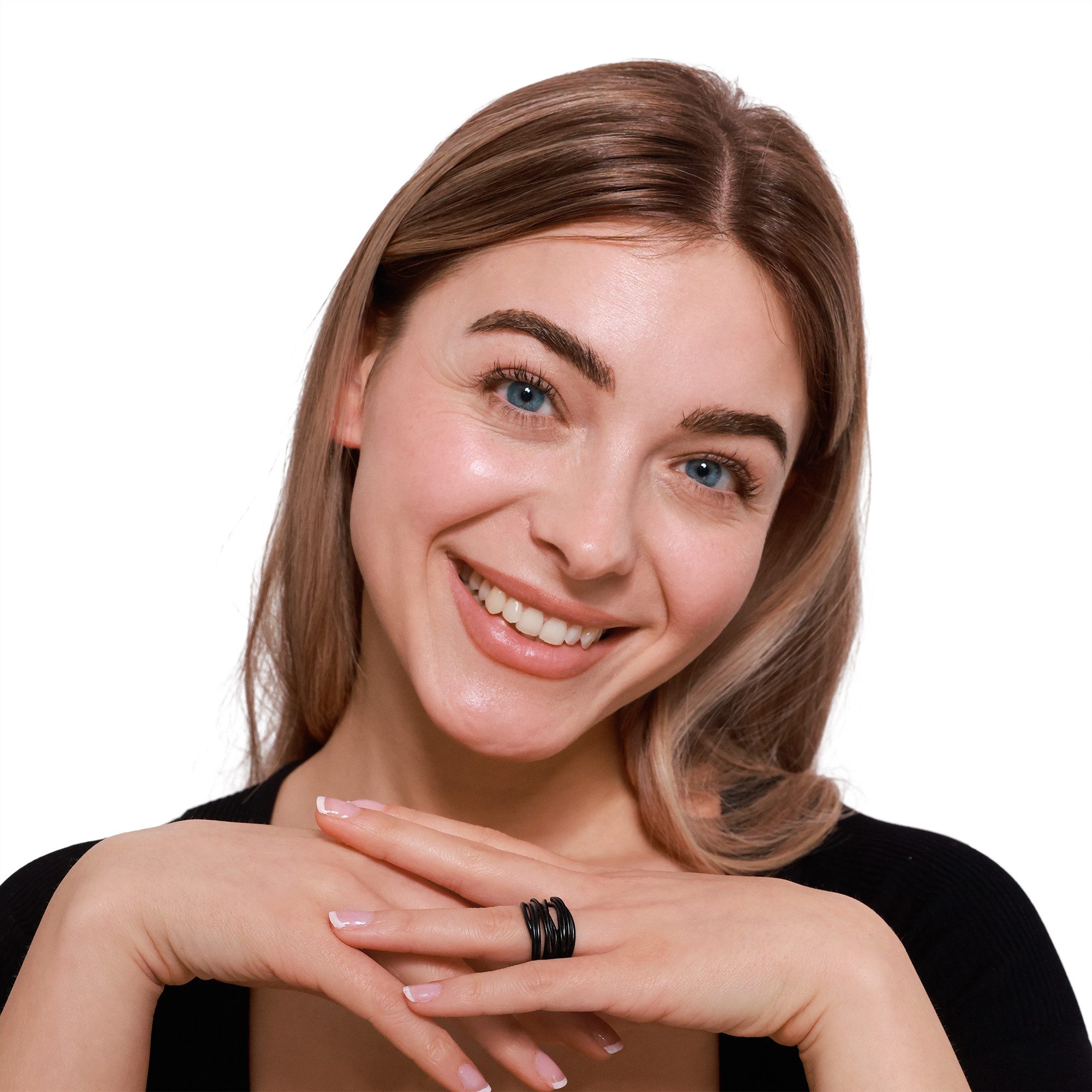 Heideman Fingerring Mona schwarz farben (Ring, 1-tlg., inkl. Geschenkverpac günstig online kaufen