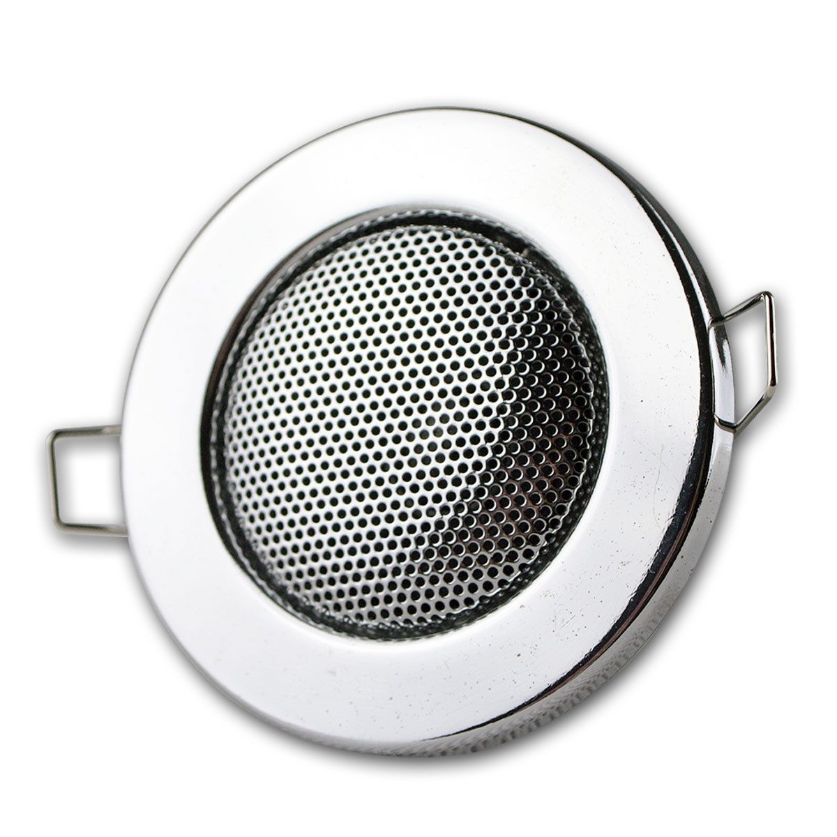 ChiliTec Einbaulautsprecher Chrom, Halogen-Look, Ø 8cm Einbaulautsprecher