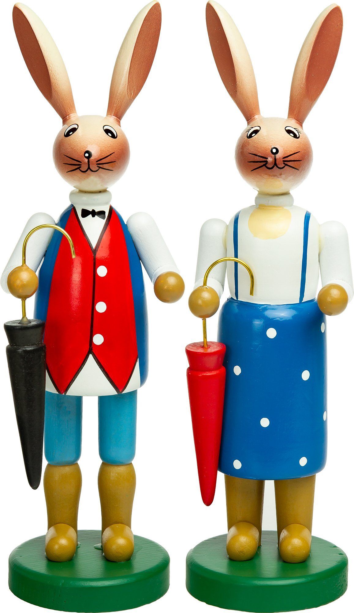 SIKORA Osterhase OD09 großes Mama und Papa Osterhasen Figuren Paar H: 21cm