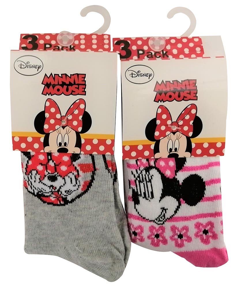 Disney Socken Disney Minnie Maus 6er Set Mädchen Socken (31/34) (Set, 6-Paar, 6er-Pack)