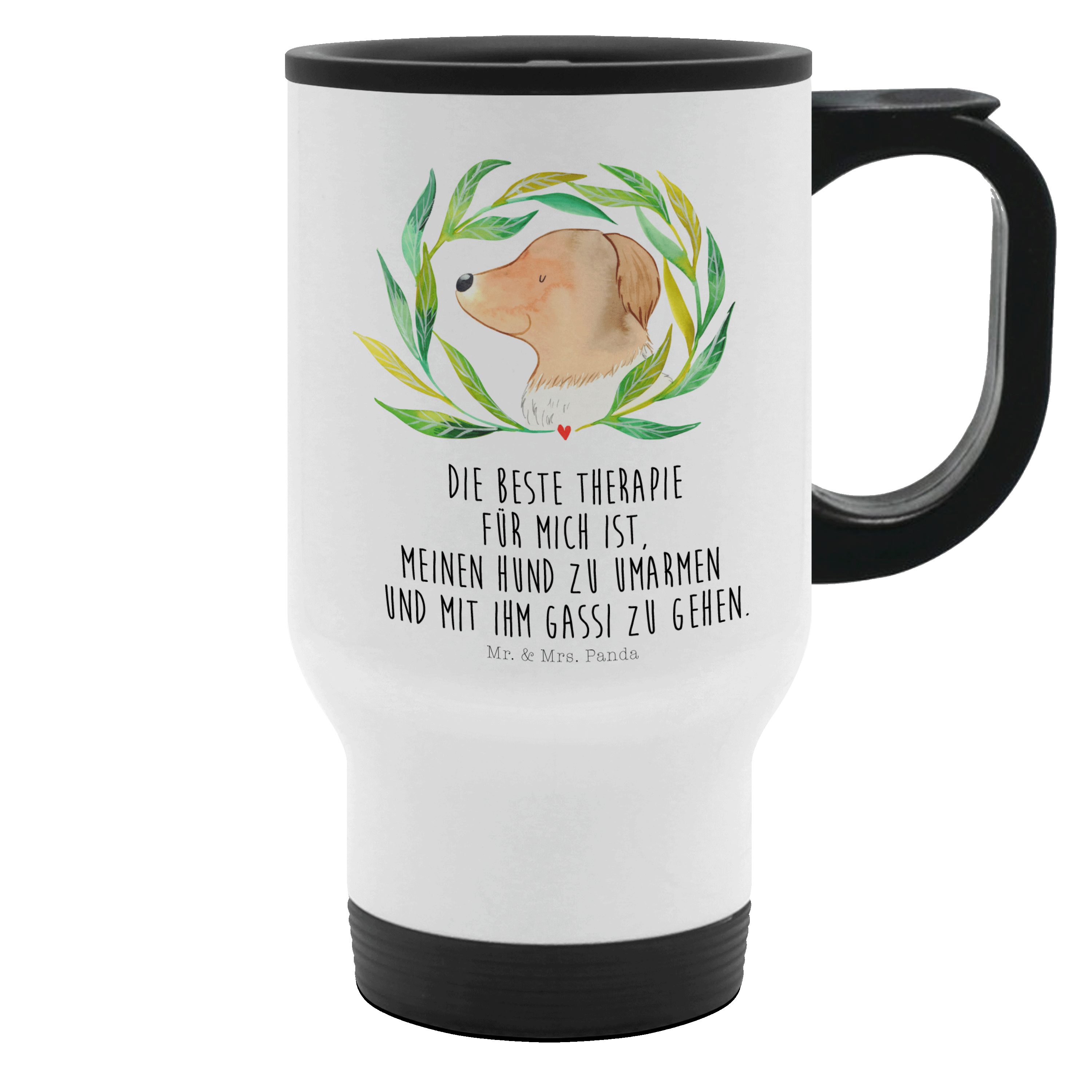 Mr. & Mrs. Panda Thermobecher »Hund Ranke Weiß Geschenk