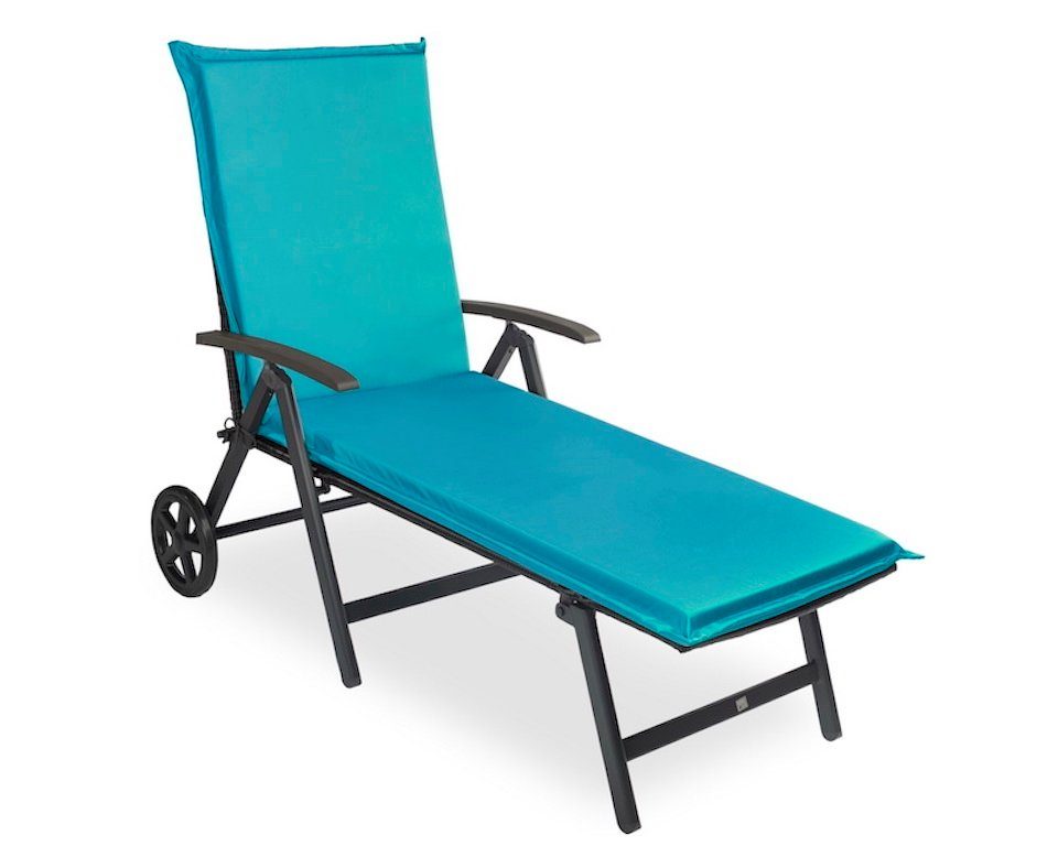 sunnypillow Liegenauflage 190 x 60 cm, 2 Stück Blau