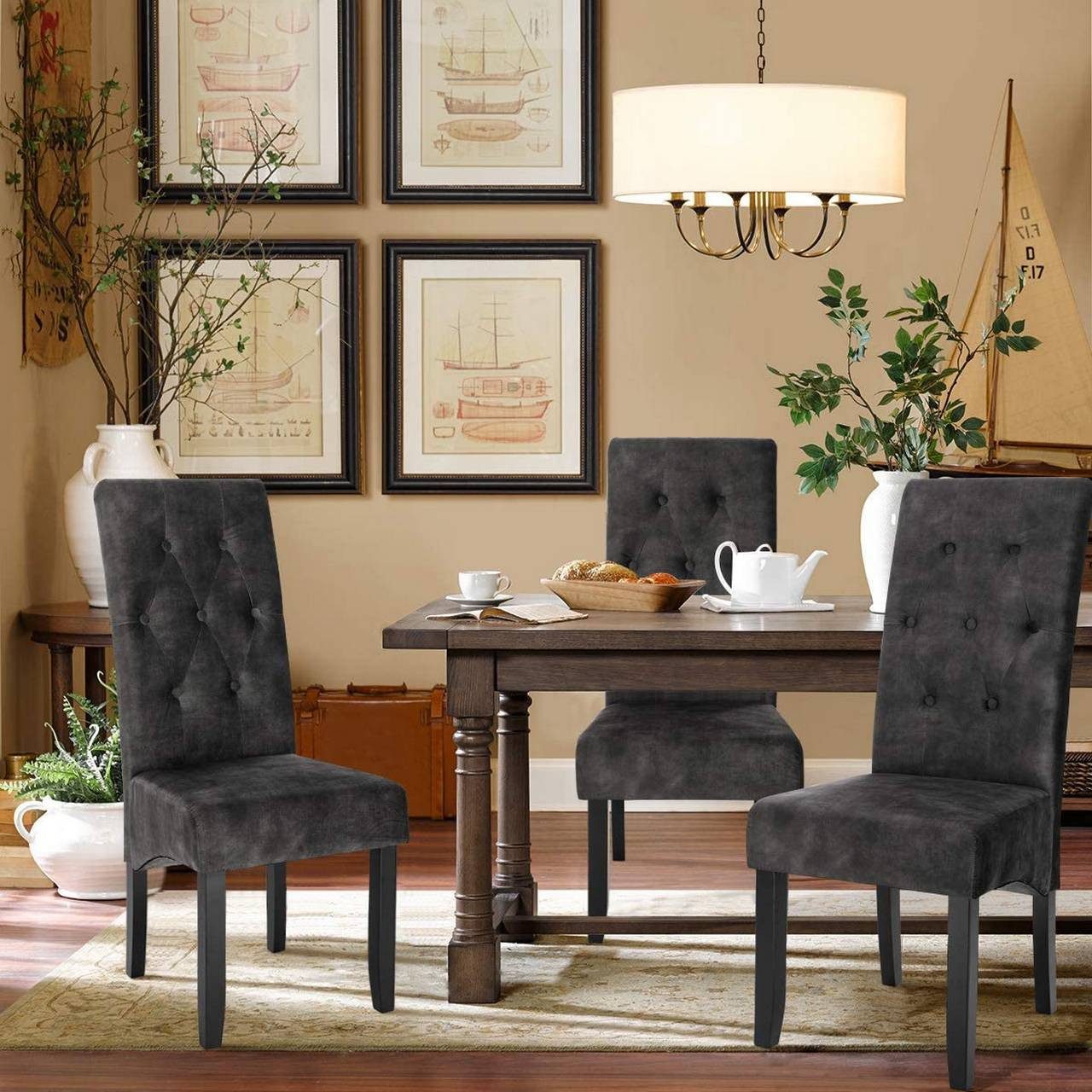 Woltu Esszimmerstuhl (Set, 2 St), Küchenstuhl Lehnstuhl, aus Massivholz günstig online kaufen