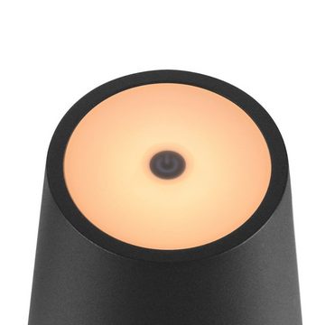 SLV LED Tischleuchte LED Akku Tischleuchte Vinolina Two in Schwarz 2W 190lm IP65, keine Angabe, Leuchtmittel enthalten: Ja, fest verbaut, LED, warmweiss, Tischlampe, Nachttischlampe, Tischleuchte