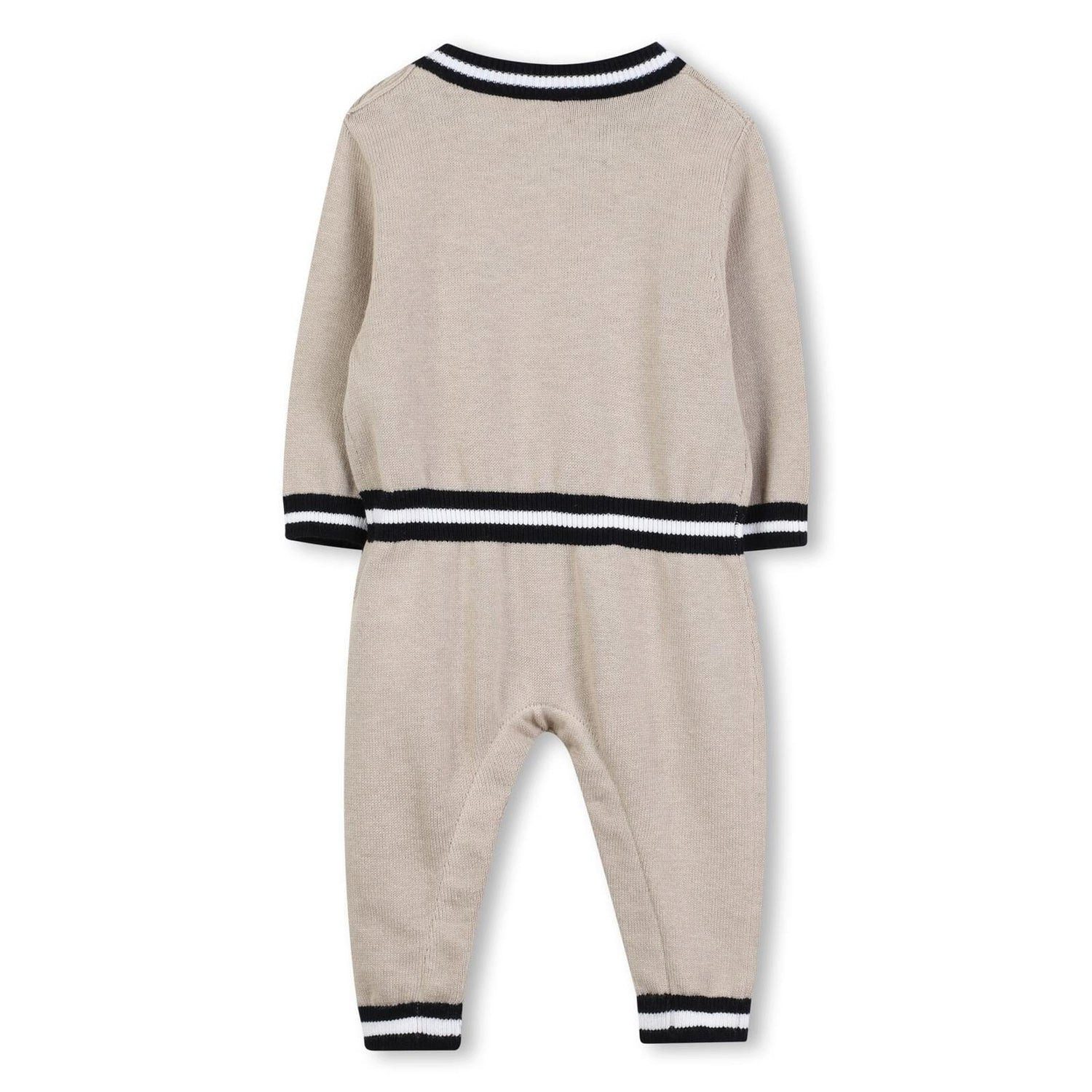 KARL LAGERFELD Strampler KARL LAGERFELD KIDS Strick-Jumpsuit hellbeige