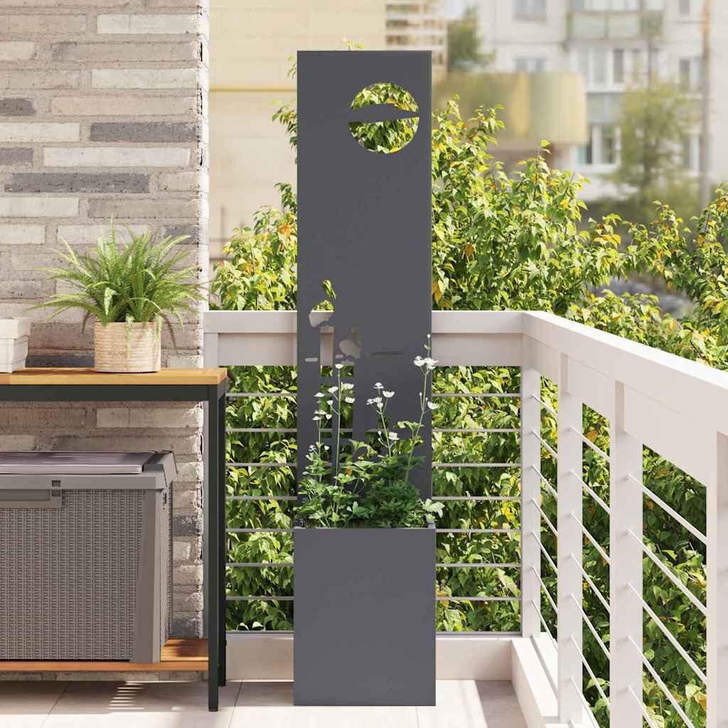 vidaXL Wandbild Garten Sichtschutz-Leinwand Anthrazit 32 x 32 x 150 cm, (1 St)