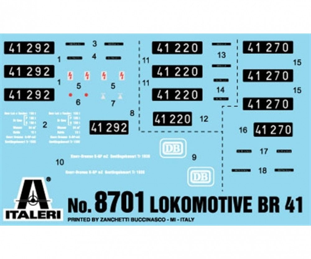 Italeri Modellbausatz Italeri 1:87 Lokomotive BR41 Plastik Modellbau Bausatz